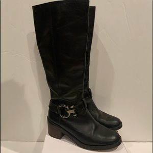 Women’s Coach Black Carolina zip Leather Boots